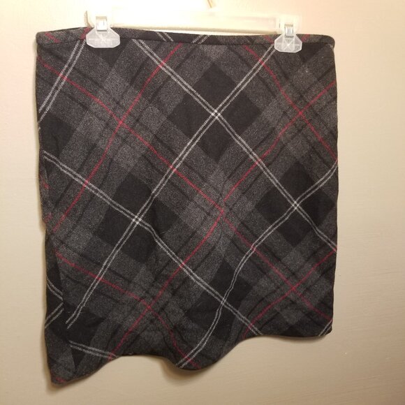 Eddie Bauer Plaid Wool Skirt, Size 12 - Picture 1 of 6
